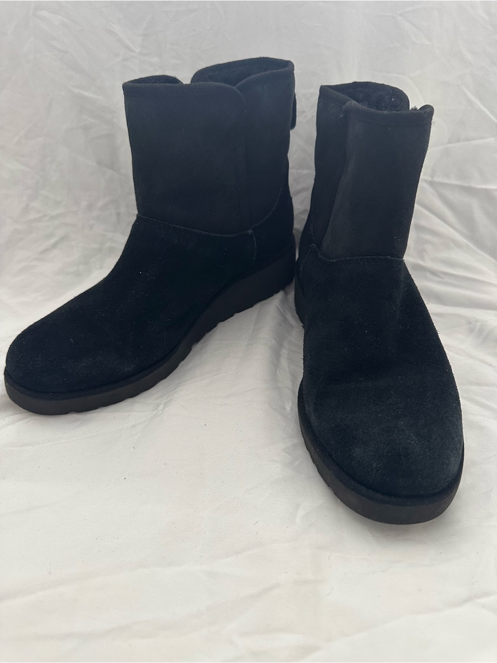 UGG Black Suede Short Ankle Boots 8